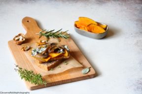Crostoni con zucca, gorgonzola e....