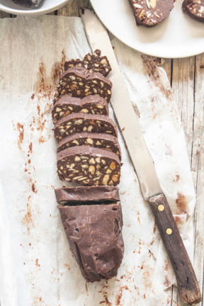 Salame al cioccolato vegan