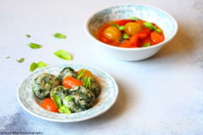 Gnudi di ricotta di capra e spinaci