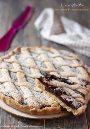 Crostata con crema di cacao e nocciole (senza uova, senza burro, senza latte)