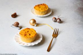 Flan di ricotta, zucca e amaretti