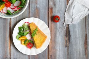 Mozzarella in carrozza con insalatina