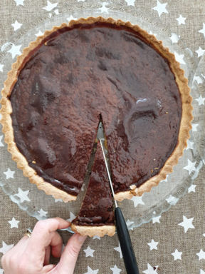 Crostata con ganache al cioccolato. La ricetta del lunedì.