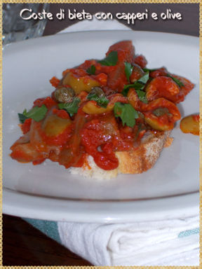 Coste di bieta con capperi e olive