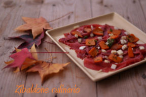 Carne salada con zucca e finocchi