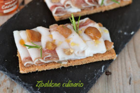 Pane di segale con lardo di Arnad DOP, castagne e miele di castagno