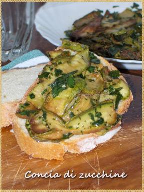 Concia di zucchine