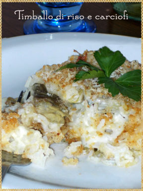 Timballo di riso e carciofi