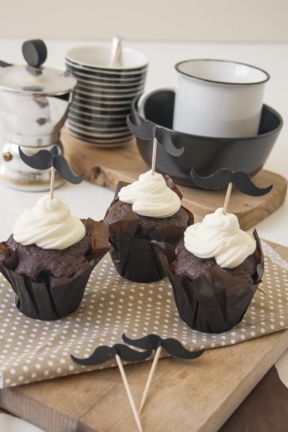 Cupcakes al cioccolato per la festa del papà