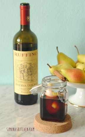 Pere Aromatizzate al Vino Rosso per il contest #cookstock