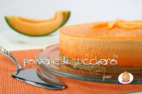 Ombre Cheesecake al melone con sfumatura di colore in degradè