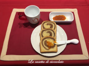 Fette biscottate dolci con cioccolato