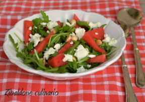 Insalata di rucola, anguria e feta