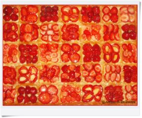 CROSTATA DI FRAGOLE A MOSAICO