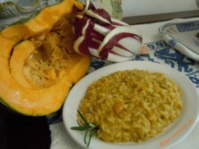 Risotto di zucca e radicchio tardivo