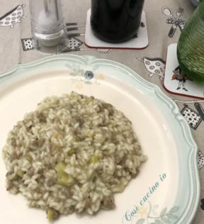 Risotto asparagi e salsiccia