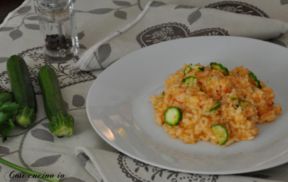 Risotto ai gamberi e zucchine nature