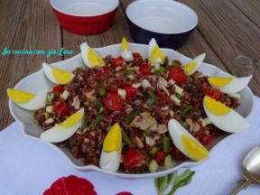 Insalata di riso rosso alla nizzarda