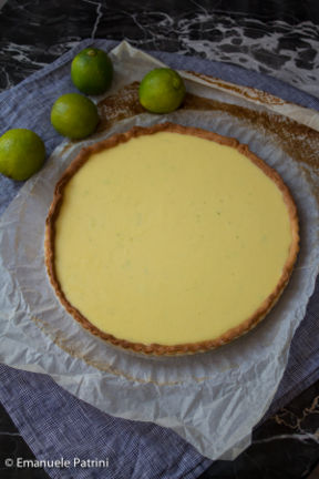 Torta crema pasticciera e ganache al lime ricetta