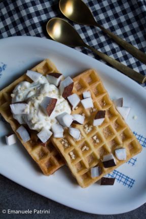 Waffle al cocco senza glutine ricetta