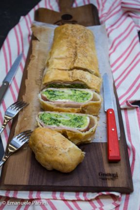 Rotolo con cime di rapa prosciutto e formaggio ricetta