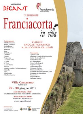 Franciacorta in Villa 2019, il 29 e 30 giugno a Fondi arriva la VII edizione