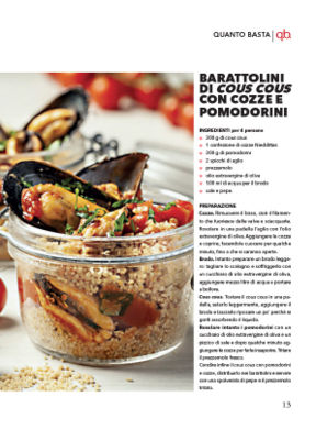Cozze pomodori e barattolini di cous cous