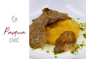 Uovo croccante mozzarella di bufala DOP cime di rapa e tartufo nero