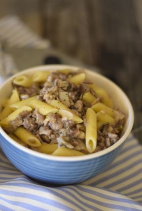 Pasta alla norcina e funghi