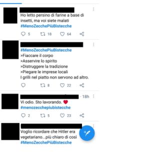 Mangiare insetti è di sinistra? “Meno zecche più bistecche”, dice Twitter