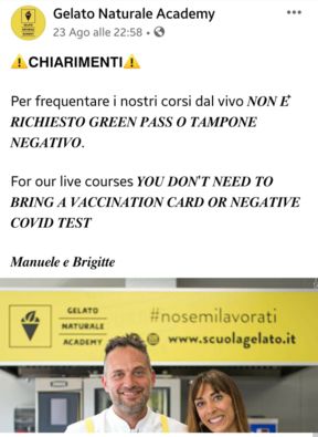 Green pass: le scuole di cucina anticipano il Governo e lo chiedono già (anche agli allievi)