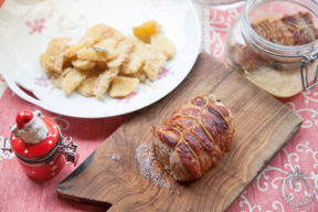 Filetto di maiale in crosta di pancetta in vasocottura con patate sabbiose in vasocottura