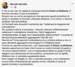Pasta: boicottare La Molisana per il gusto littorio è fortemente esagerato